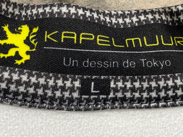 KB764 カペルミュール KAPELMUUR 長袖 サイクルジャージ 白 黒 L 裏起毛 ※背面ポケットほつれ