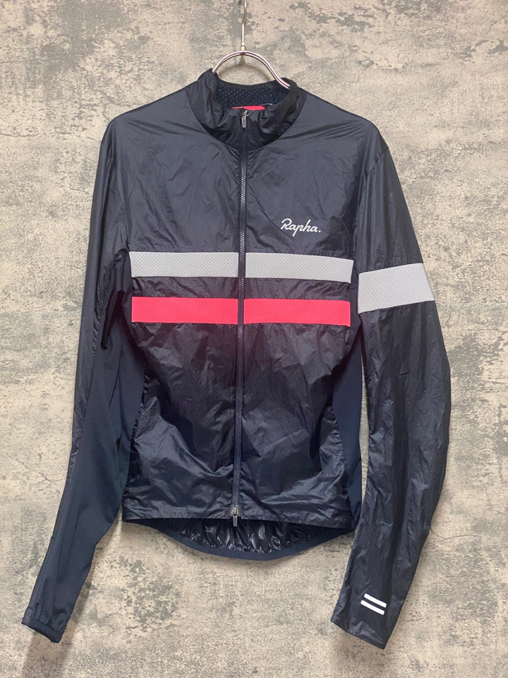 KD619 ラファ Rapha BREVET INSULATED JACKET 長袖 サイクルジャケット 紺 S 中綿