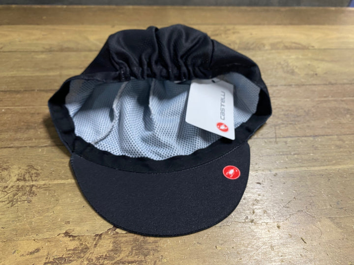 KE161 カステリ CASTELLI サイクルキャップ 黒 フリーサイズ
