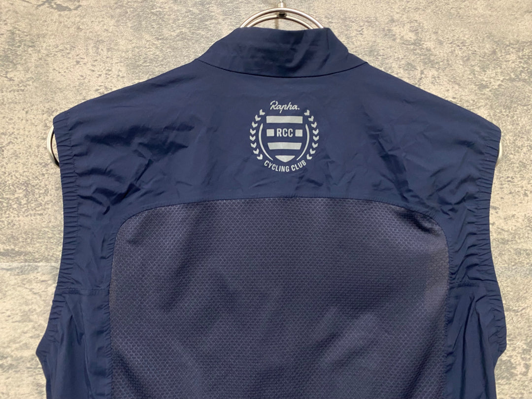 KM428 ラファ Rapha RCC PRO TEAM LIGHTWEIGHT GILET サイクルベスト ジレ 紺 S
