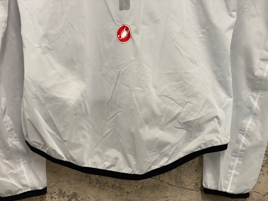 KA477 カステリ CASTELLI 長袖 ウインドブレイカー 白 S