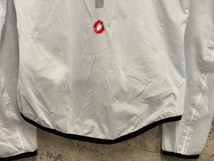 KA477 カステリ CASTELLI 長袖 ウインドブレイカー 白 S