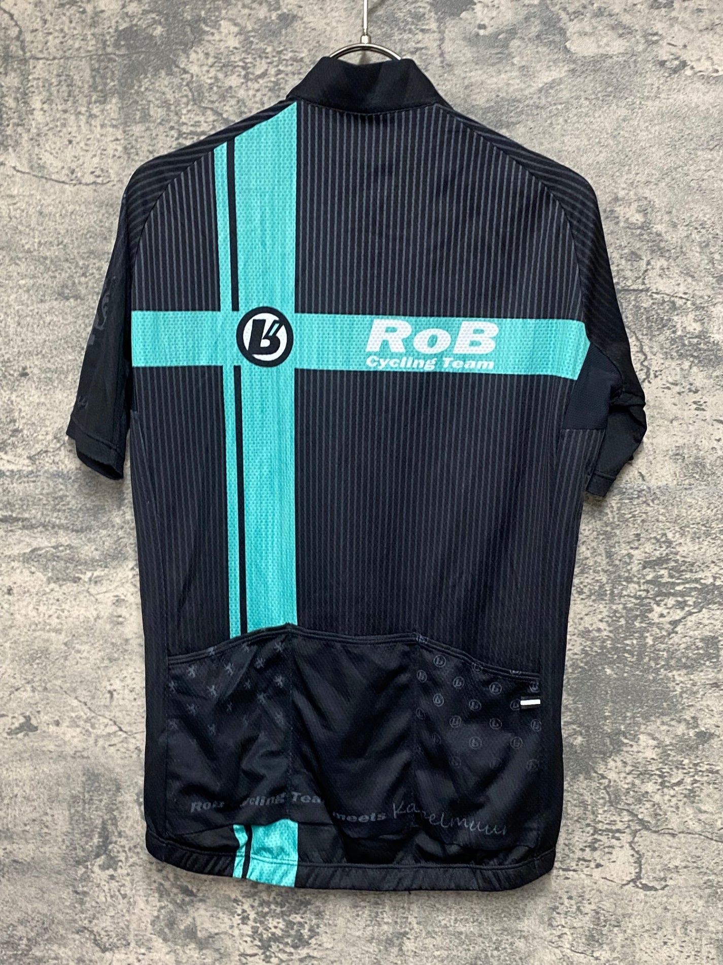JS691 カペルミュール KAPELMUUR 半袖 サイクルジャージ 黒チェレステ