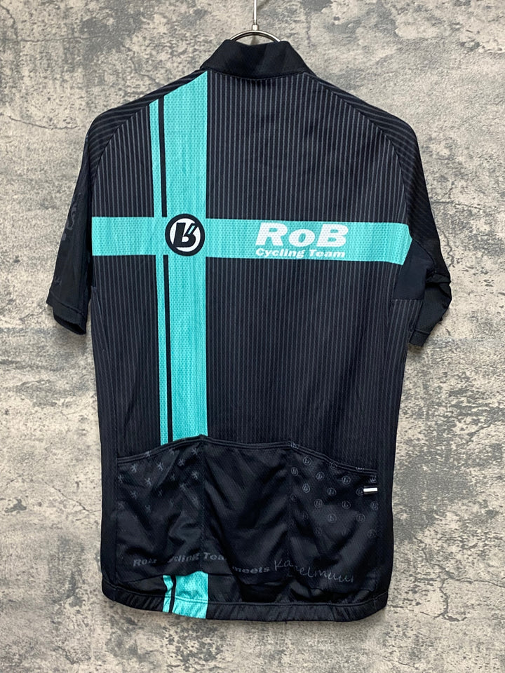 JS691 カペルミュール KAPELMUUR 半袖 サイクルジャージ 黒チェレステ L ROB
