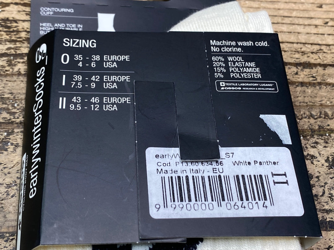 JQ213 アソス assos earlywinterSocks S7 サイクルソックス 白 2