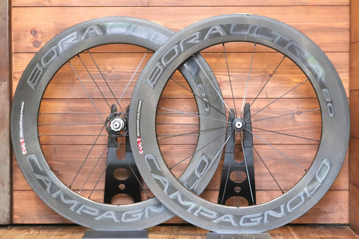 訳アリ カンパニョーロ CAMPAGNOLO ボーラ ウルトラ BORA ULTRA 80 カーボン チューブラー ホイールセット シマノ11S/12S 【東京南麻布店】