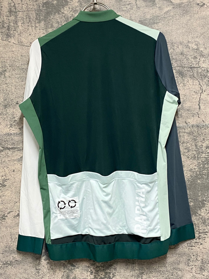 KC676 ラファ Rapha PRO TEAM LONG SLEEVE TRAINING JERSEY 長袖 サイクルジャージ 緑 薄緑 L