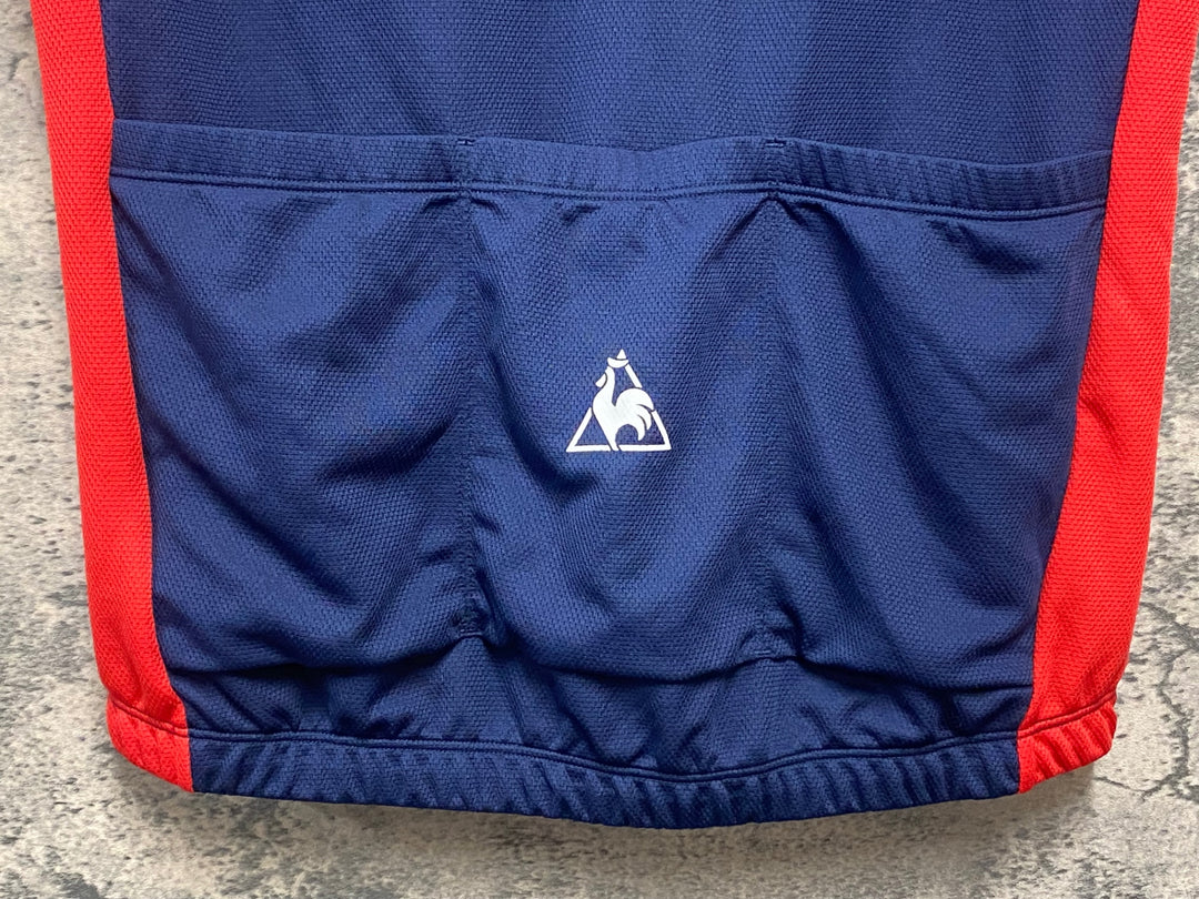 KC230 ルコックスポルティーフ le coq sportif 半袖 サイクルジャージ 赤白青 M