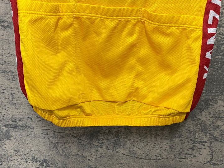 KA476 ウェイブワン WAVE ONE 半袖 サイクルジャージ 黃 白 M 弱虫ペダル 総北高校