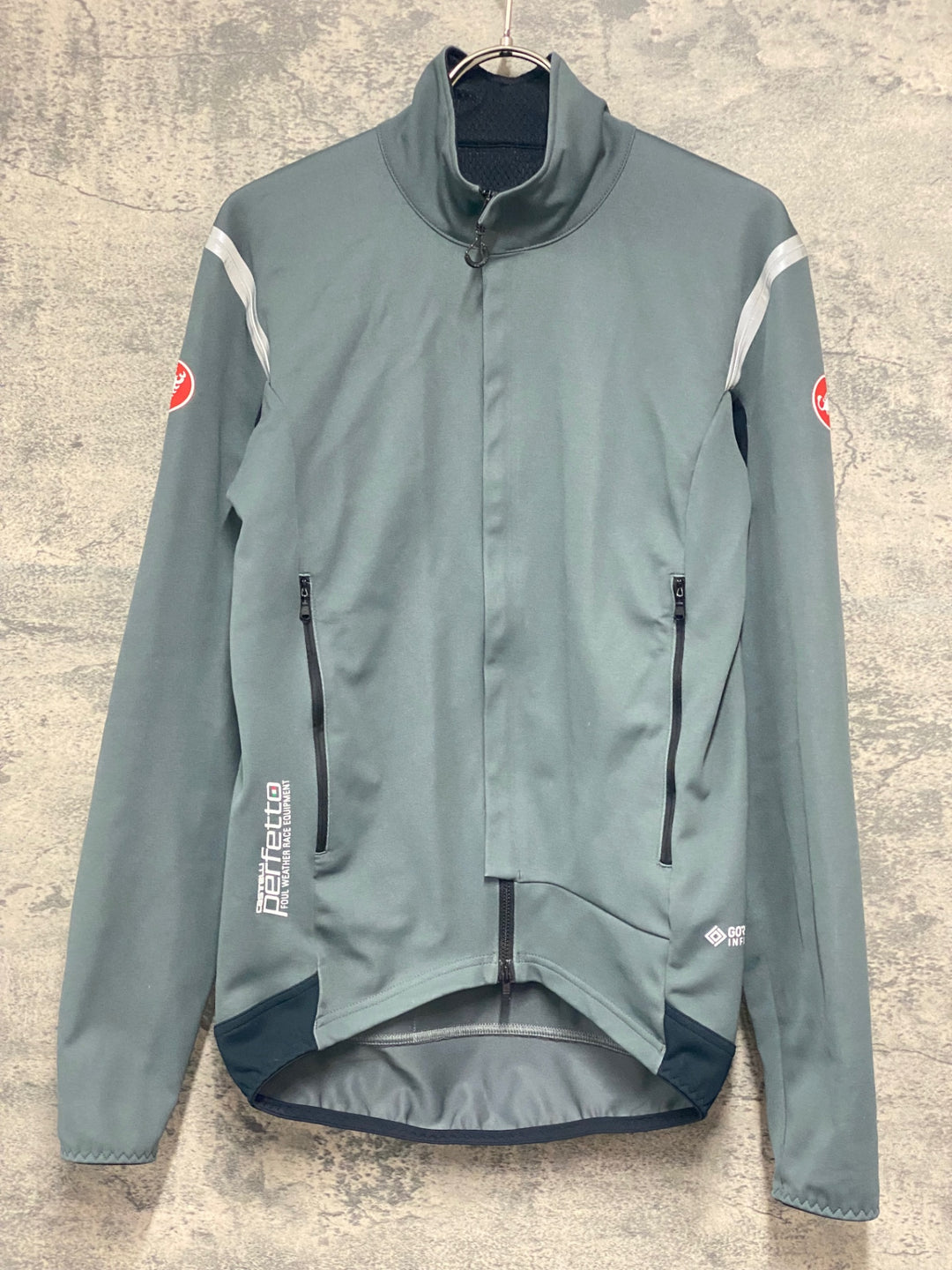 JY244 カステリ CASTELLI PERFETTO RoS 2 JACKET 長袖 サイクルジャケット カーキ S 裏起毛
