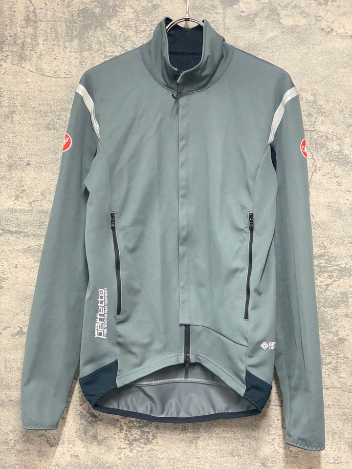 JY244 カステリ CASTELLI PERFETTO RoS 2 JACKET 長袖 サイクルジャケット カーキ S 裏起毛