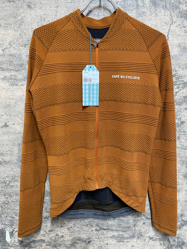 KS241 カフェドシクリステ cafe du cycliste Corinne 長袖 サイクルジャージ オレンジ S