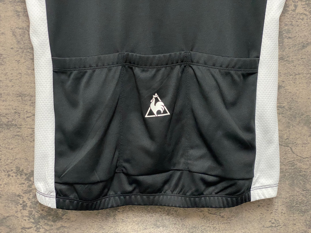 JZ907 ルコックスポルティフ le coq sportif QC-741471 半袖 サイクルジャージ 黒 白 L