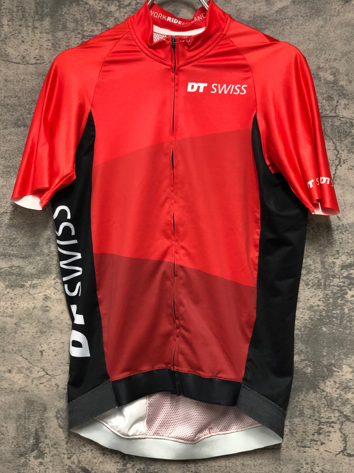 KE209 DT SWISS 半袖 サイクルジャージ 赤 S