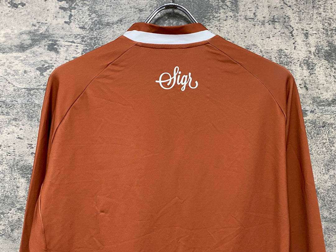 JI117 シーガー Sigr 長袖 サイクルジャージ ブラウン XXL