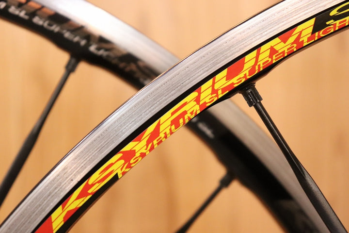 マヴィック MAVIC キシリウム KSYRIUM SL SUPERLIGHT アルミ クリンチャー ホイールセット シマノ 11S/12S ナローリム 15C 【芦屋店】