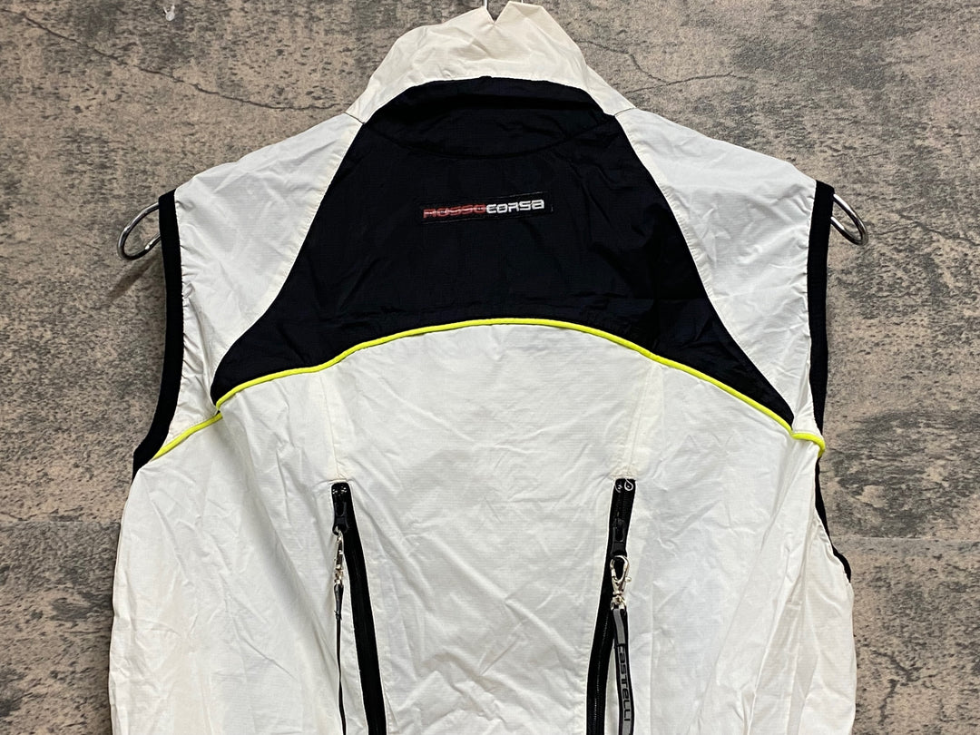 JS659 カステリ CASTELLI ROSSO CORSA サイクルベスト ジレ 白 M