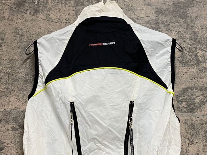 JS659 カステリ CASTELLI ROSSO CORSA サイクルベスト ジレ 白 M