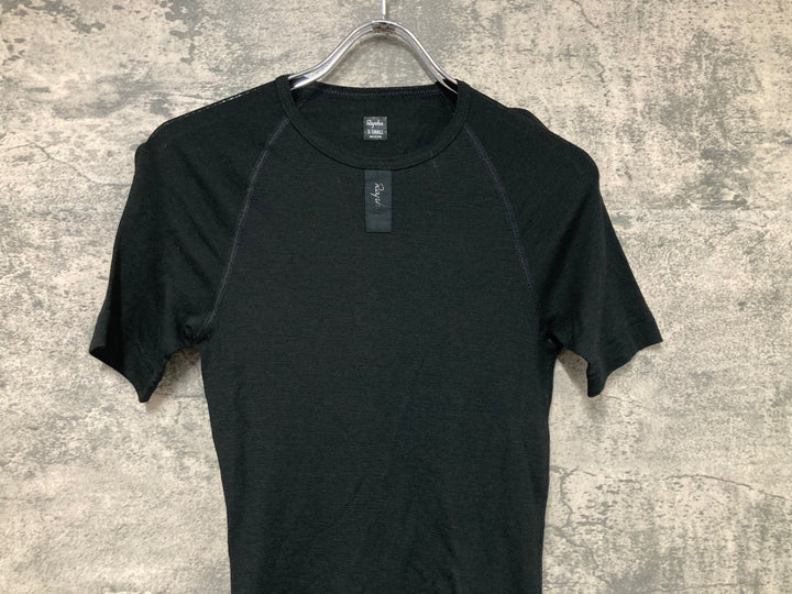 JS838 ラファ Rapha MERINO BASE LAYER 半袖 ベースレイヤー 黒 XS
