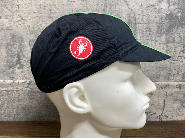 KH245 カステリ CASTELLI サイクルキャップ 黒 フリーサイズ