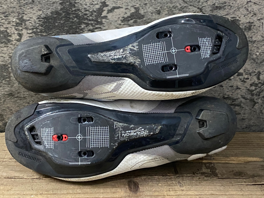 KL429 シマノ SHIMANO SHRC702M W01 E ビンディングシューズ 3穴 白 EU40.5