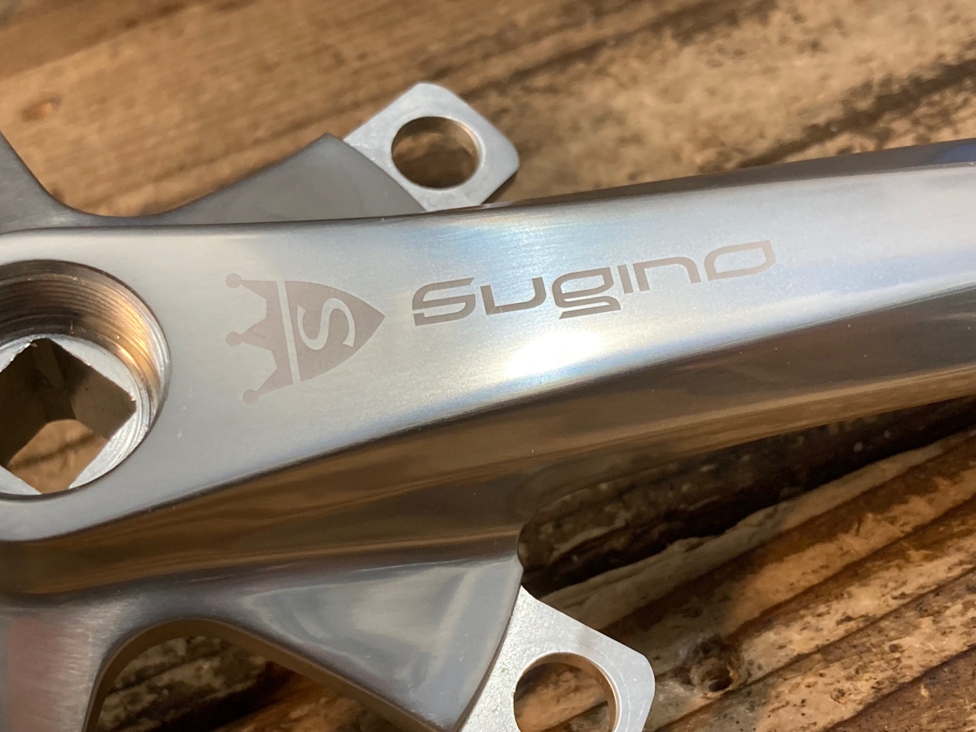 JN750 スギノ Sugino MIGHTY TOUR クランクアーム シルバー 160mm
