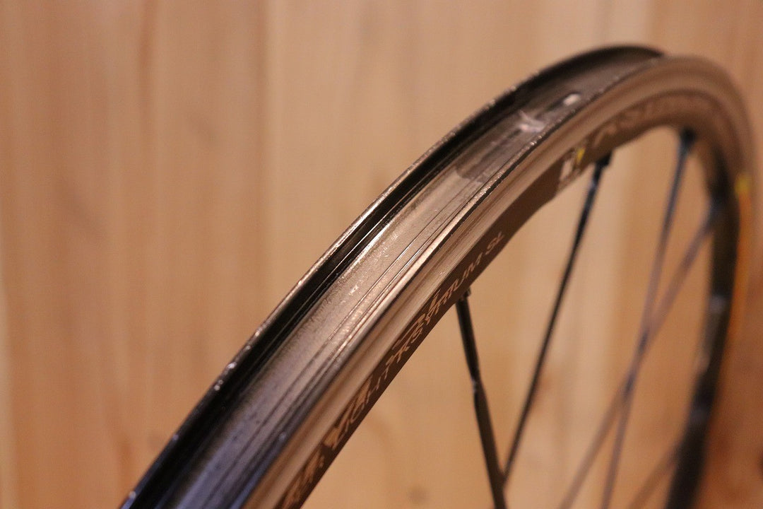 マヴィック MAVIC キシリウム KSYRIUM SL SUPERLIGHT アルミ クリンチャー リアホイール シマノ 11S/12S ナローリム 15C 【芦屋店】