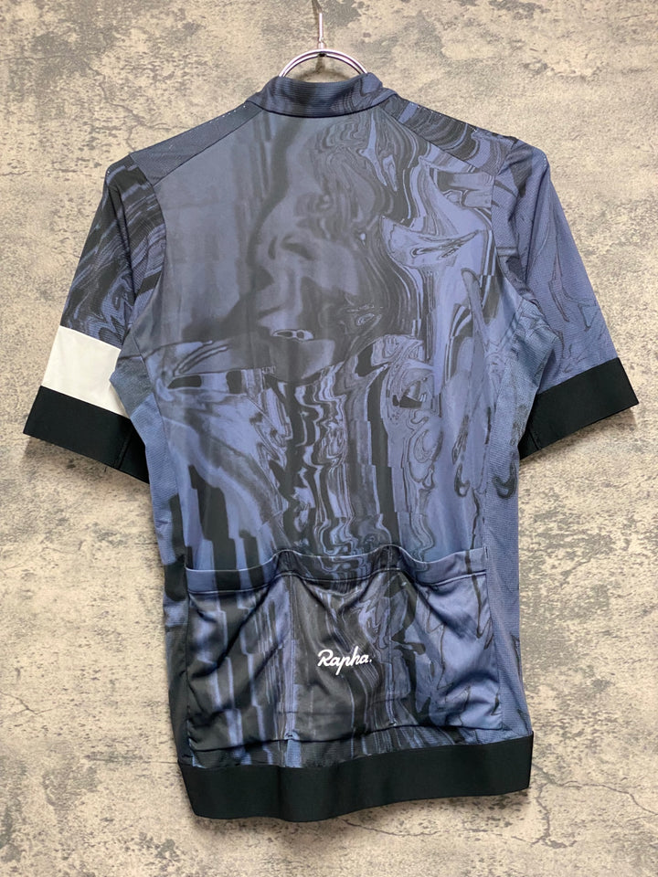 JT011 ラファ Rapha LEGION PRO TEAM RAINING JERSEY 半袖サイクルジャージ 紺 S