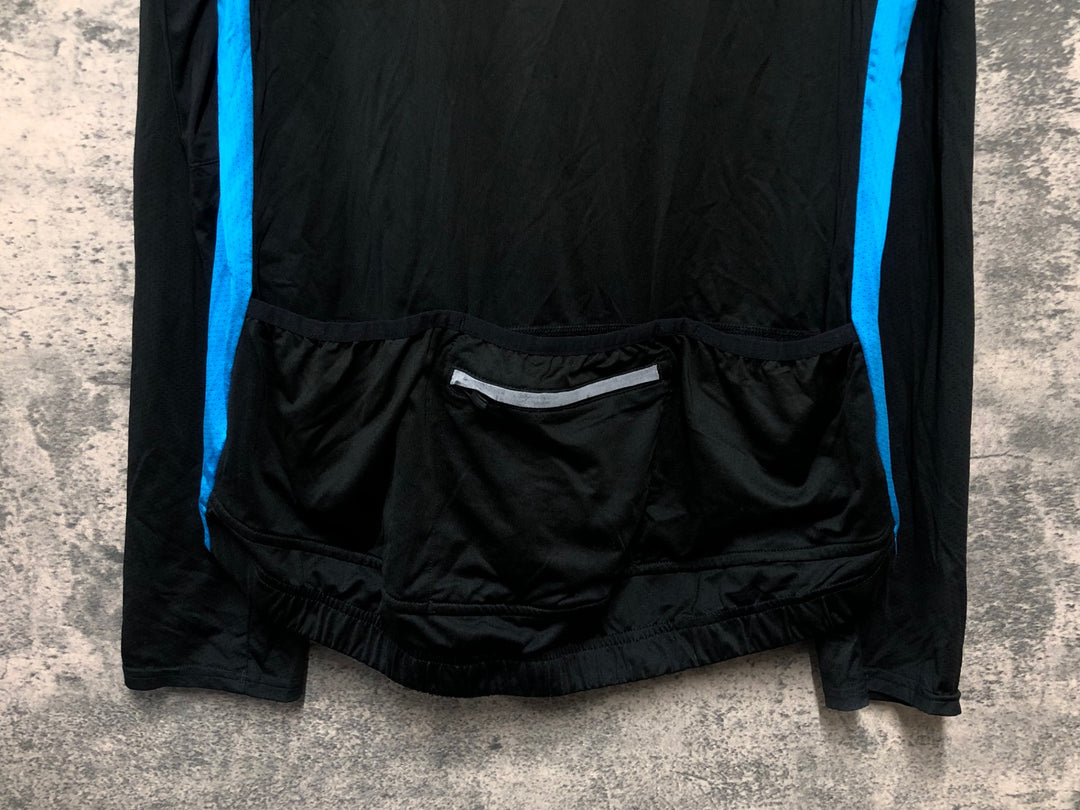 KL249 アディダス adidas 長袖 サイクルジャージ 黒 青 2XO