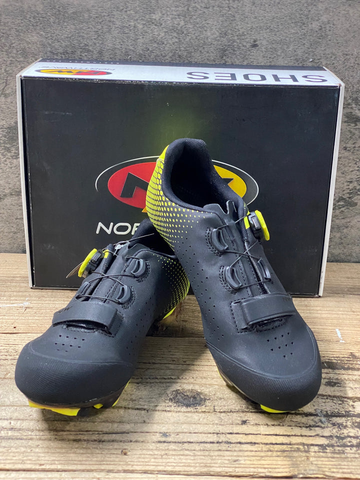 KO709 ノースウェーブ NORTHWAVE ORIGIN PLUS 2 ビンディングシューズ 黒黄 EU41 2穴