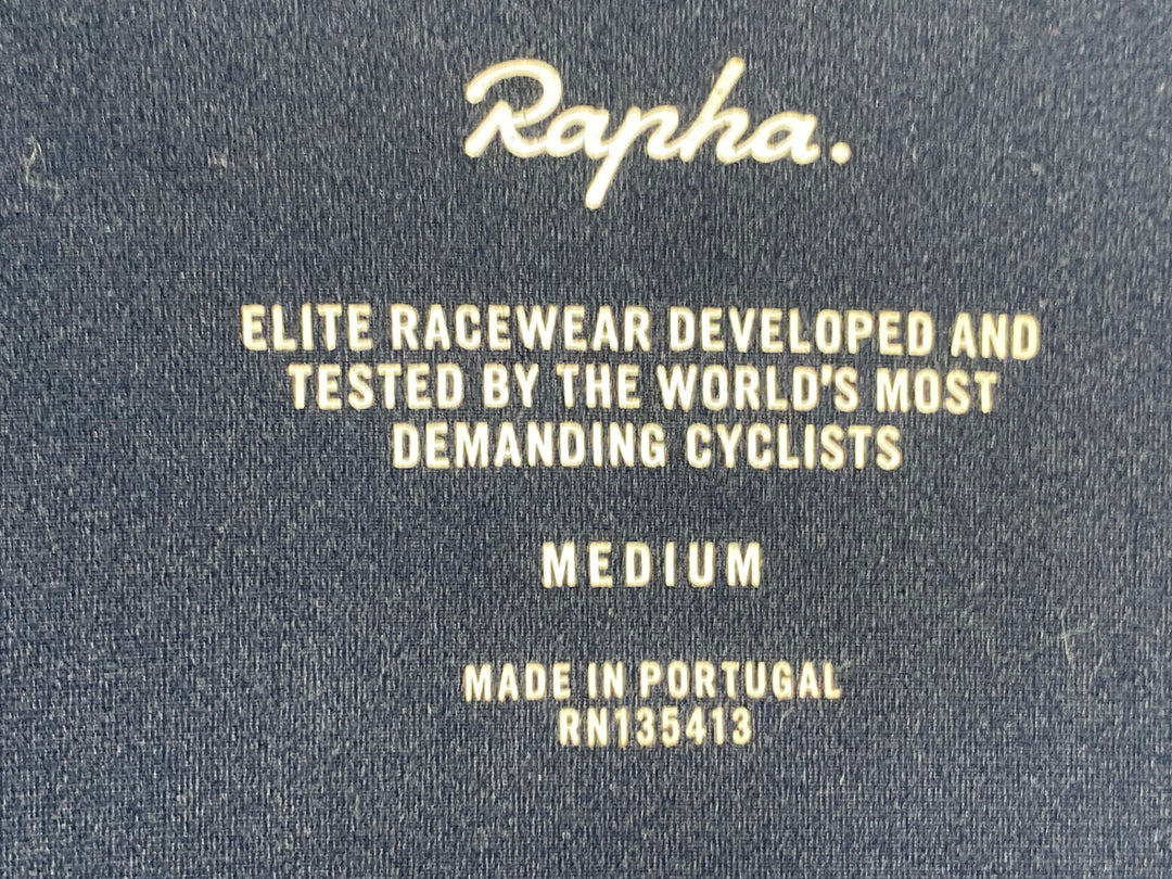 JN772 ラファ Rapha PRO TEAM LONG SLEEVE THERMAL JERSEY 長袖 サイクルジャージ 紺 M 裏起毛