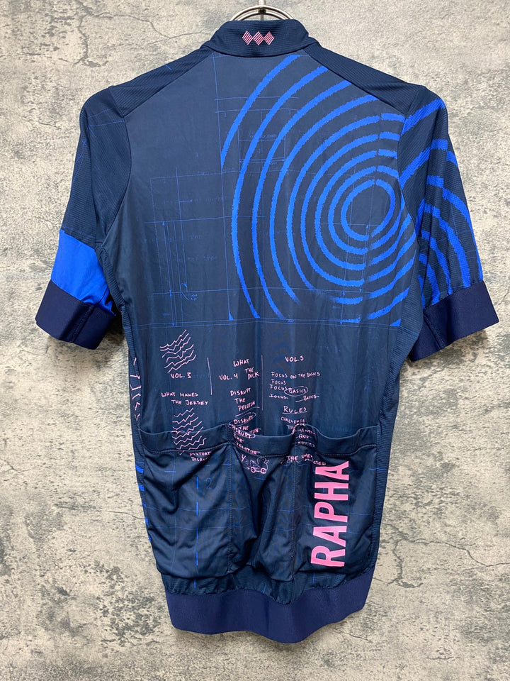 JJ052 ラファ RAPHA EF PRO TRAINING 半袖 サイクルジャージ S ネイビー