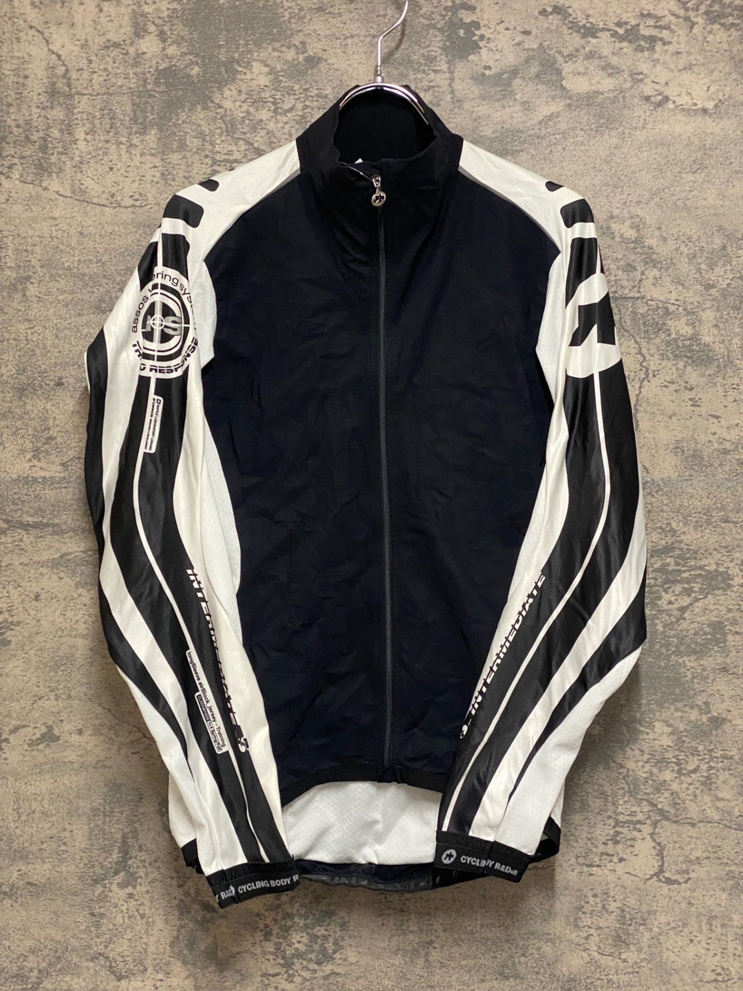 JQ144 アソス assos iJ Intermediate s7 Jersey 長袖サイクルジャケット 白黒 M 裏起毛