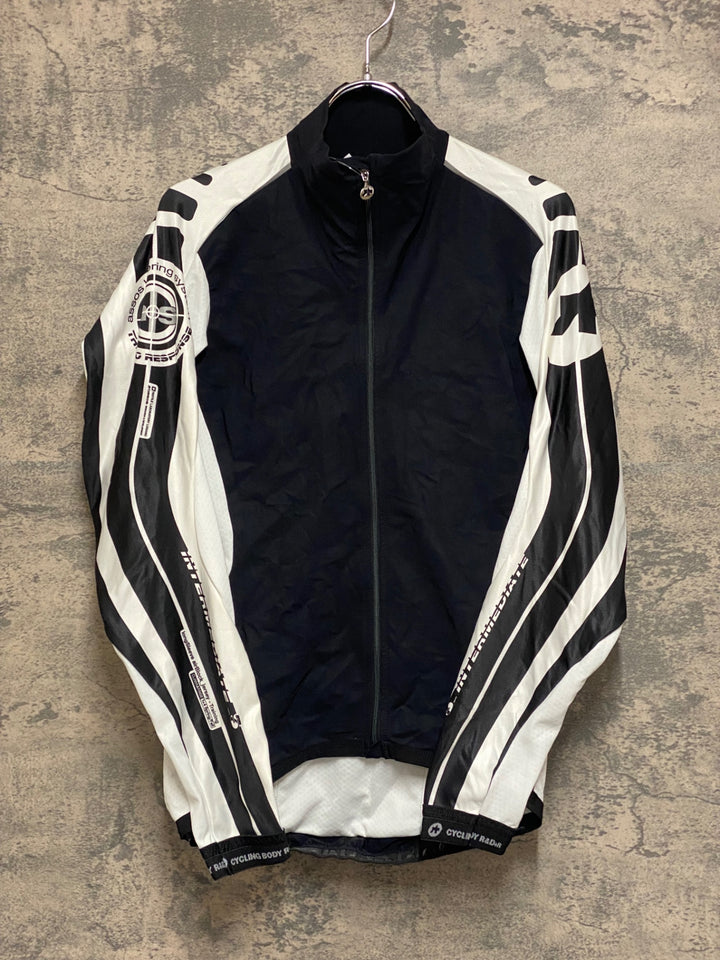 JQ144 アソス assos iJ Intermediate s7 Jersey 長袖サイクルジャケット 白黒 M 裏起毛
