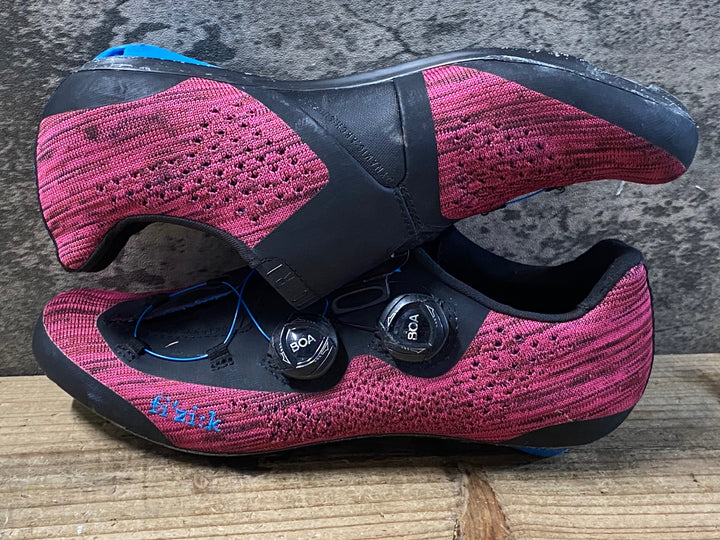 JS464 フィジーク fizik INFINITO R1 KNIT SHOES ビンディングシューズ EUR40.5 3穴 赤 ※ジャンク