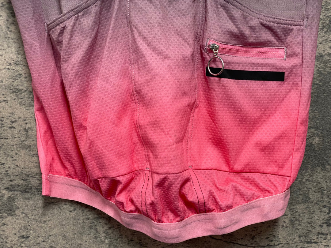 JV245 ラファ Rapha SUPER LIGHTWEIGHT JERSEY 半袖 サイクルジャージ 黒 ピンク S