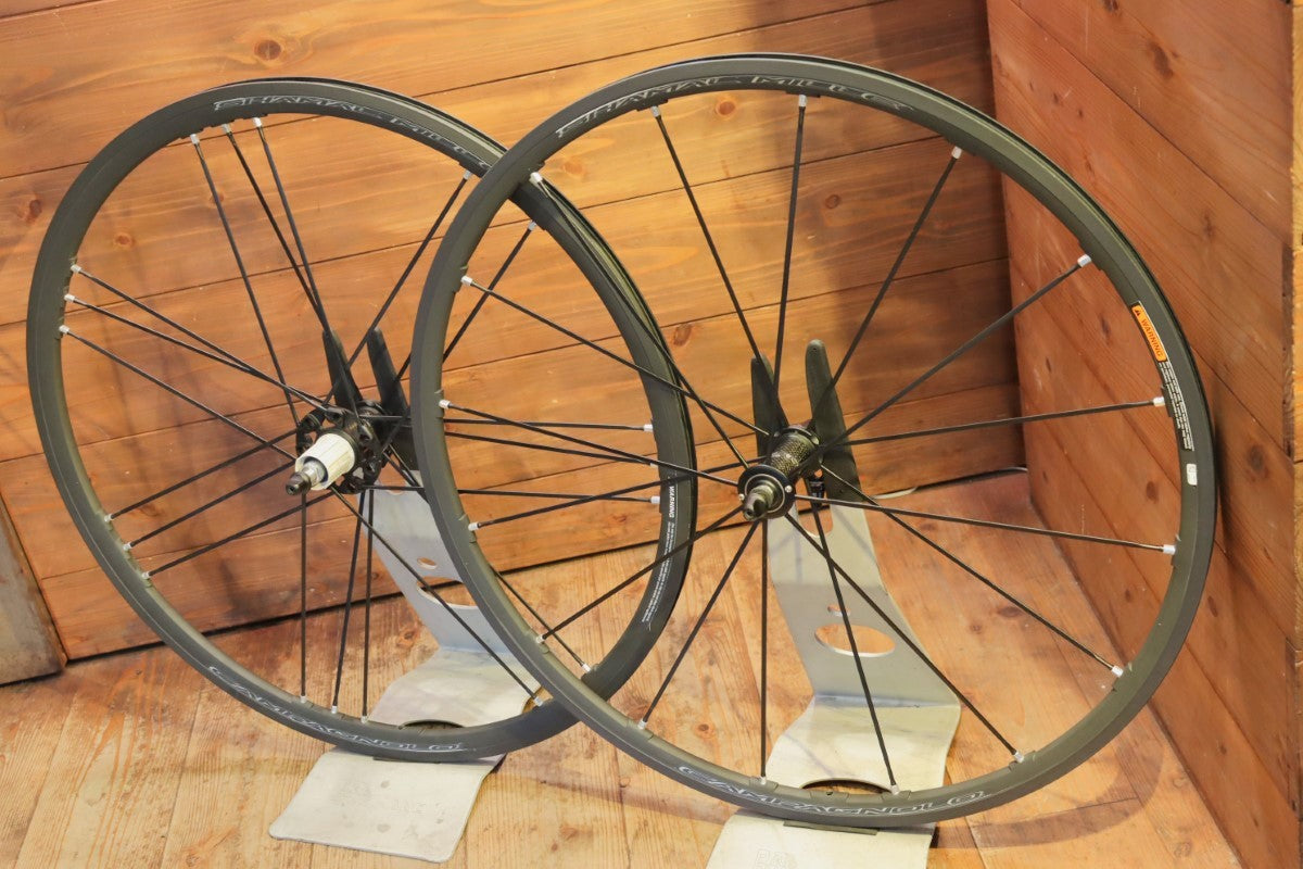 カンパニョーロ CAMPAGNOLO シャマル ミレ SHAMAL MILLE アルミ クリンチャー ホイールセット シマノ12/11S ナローリム  15C 【南麻布店】