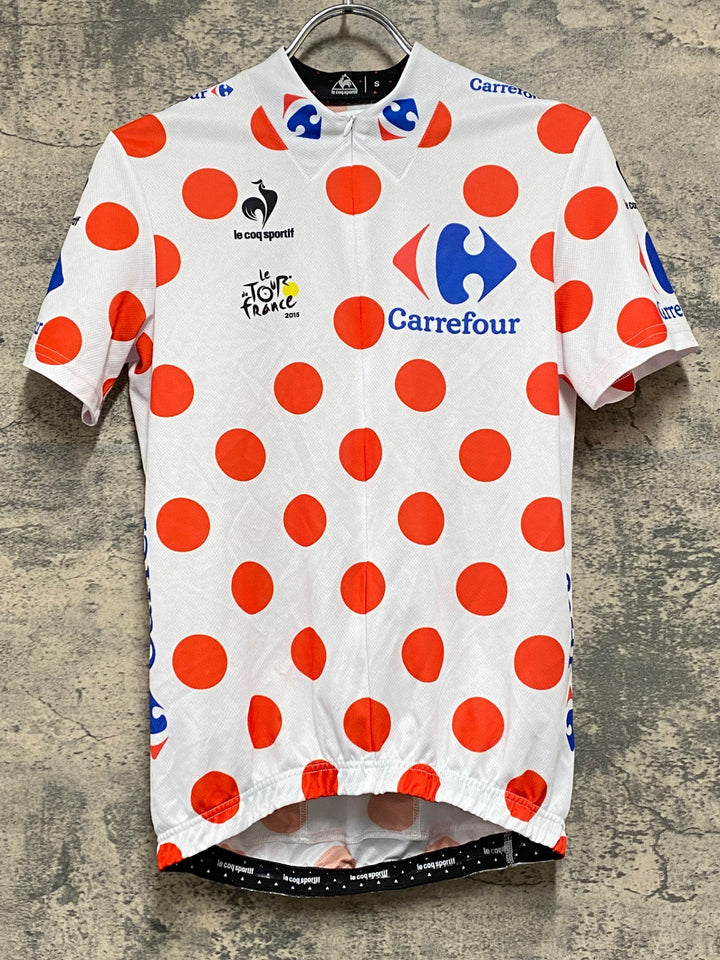 KB562 ルコックスポルティフ le coq sportif 半袖 サイクルジャージ 白赤 S