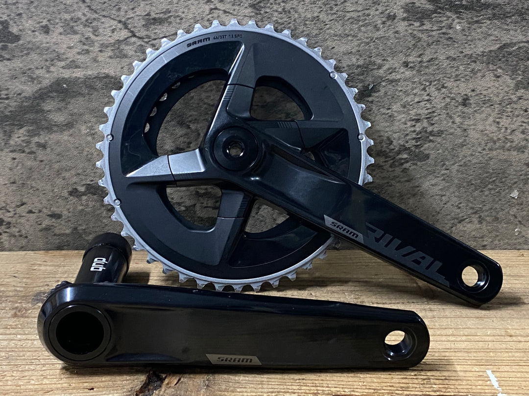 KC439 スラム SRAM RIVAL D1 クランクセット 172.5ｍｍ 46/33T ※チェーンリング割れありのためジャンク