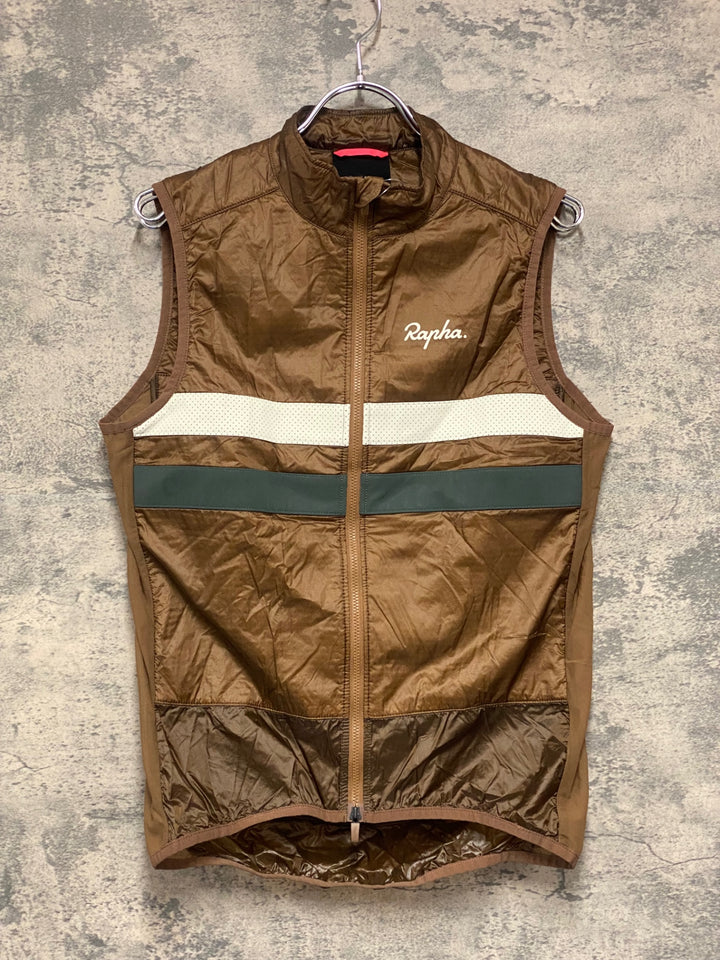 JV414 ラファ Rapha BREVET INSULATED GILET ジレ サイクルベスト ブラウン M