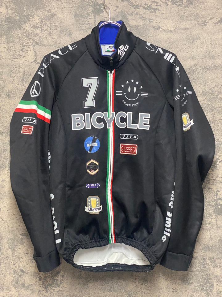 KD952 ジェッセージ GSG 長袖 サイクルジャケット 黒 M 裏起毛