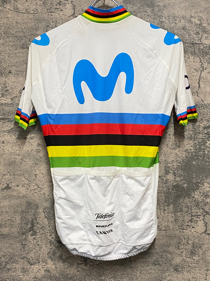 JP957 エンデュラ ENDURA モビスター Movistar Team 2019 World Champion Jersey 半袖 サイクルジャージ S