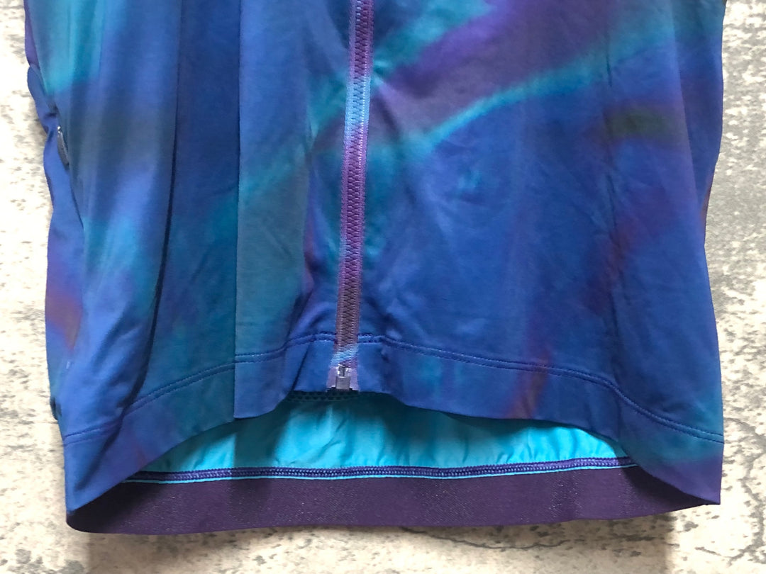 KM111 ラファ Rapha PRO TEAM AERO JERSEY OIL SLICK 半袖 サイクルジャージ 紫 XL