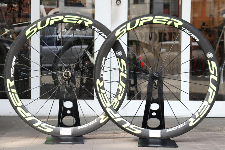 スーパーチーム SUPER TEAM 50mm カーボン クリンチャー ホイールセット シマノ11/12S 【横浜店】