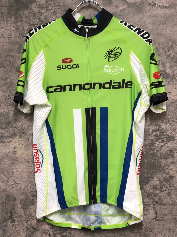 KE121 スゴイ sugoi 半袖 サイクルジャージ 黄緑 M CANNONDALE