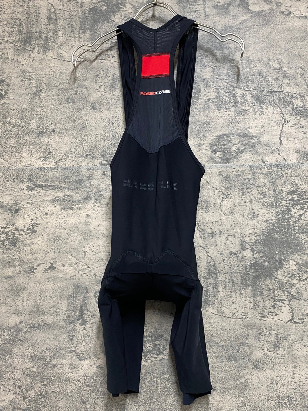 KG814 カステリ CASTELLI ロッソコルサ ROSSO CORSA ビブショーツ 黒 S 裏起毛