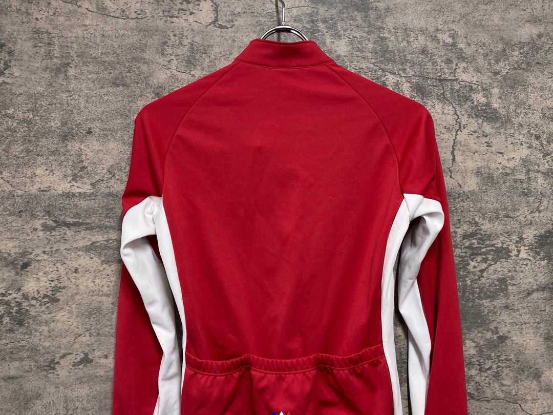 JW616 ルコックスポルティフ le coq sportif 長袖サイクルジャージ 赤 M レディース