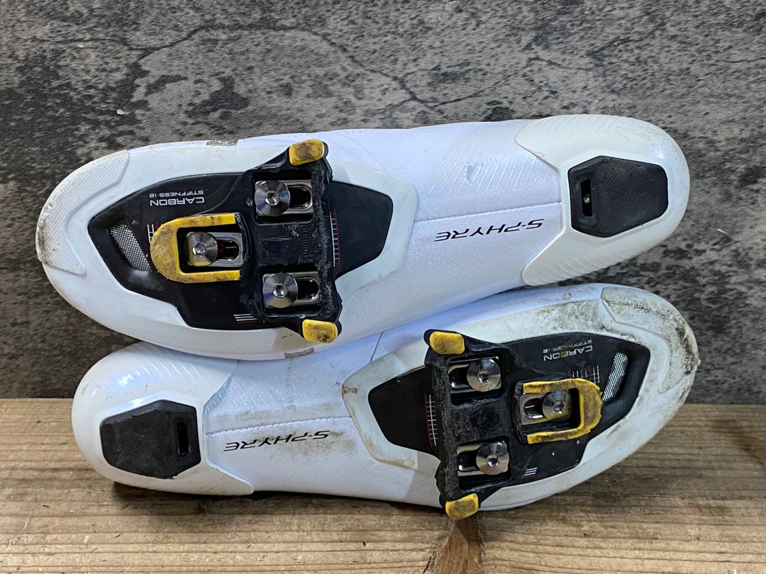 JW567 シマノ SHIMANO S-PHYER SHRC903M ビンディングシューズ 白 EU41 SPD-SL