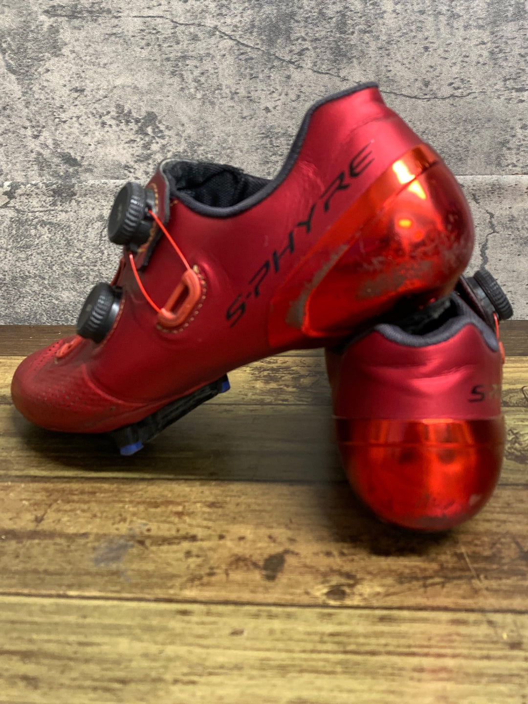 KI937 シマノ SHIMANO S-PHYER SHRC902M ビンディングシューズ 赤 EU43