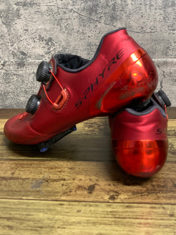 KI937 シマノ SHIMANO S-PHYER SHRC902M ビンディングシューズ 赤 EU43